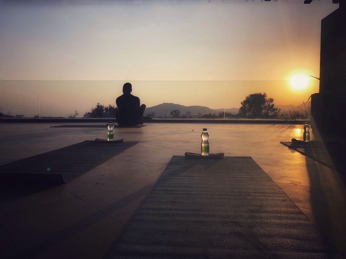 sunset yoga