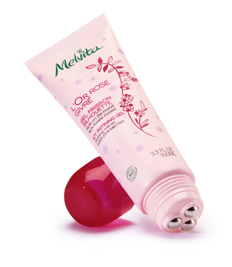 Melvita Gel Frisson rose, l'or rose givré