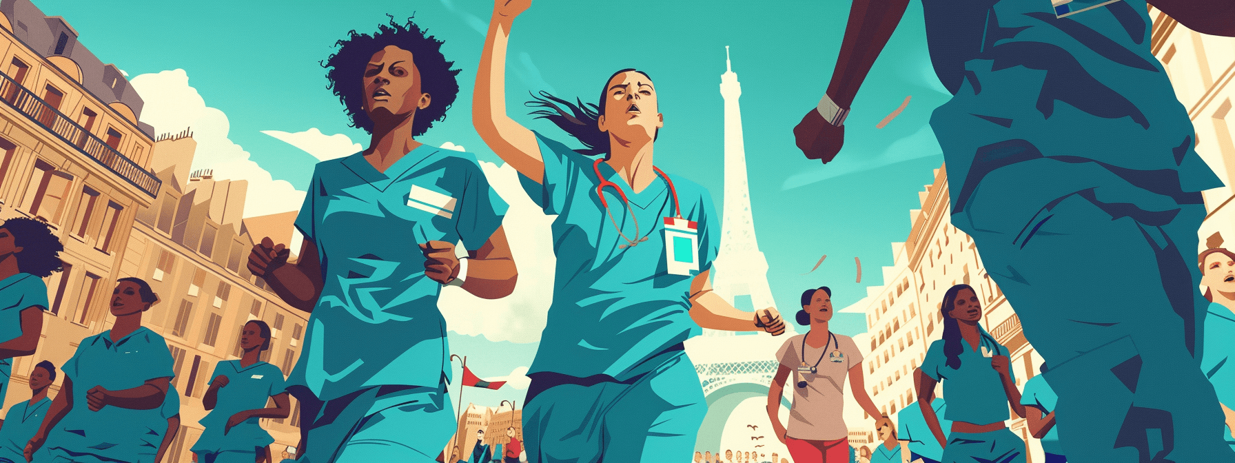 « Pas de soin pour les touristes olympiques », lance un collectif d’infirmières libérales, qui, elles aussi, veulent renégocier leurs tarifs