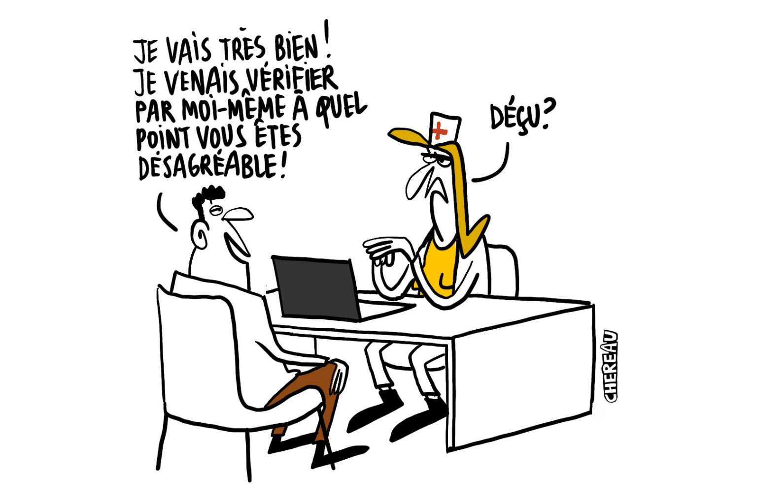 Le dessin du médecin sous contrôle qualité