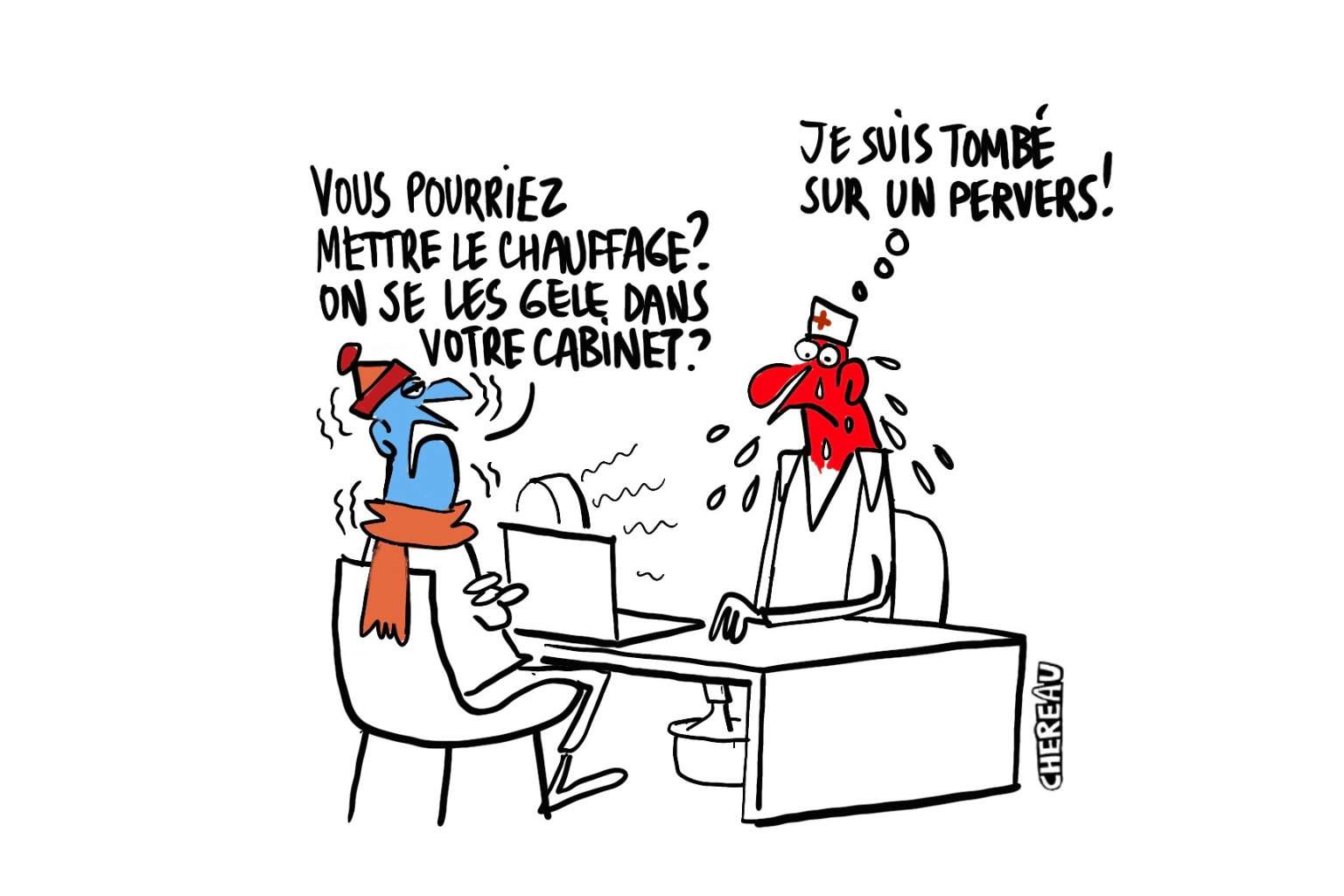 Le dessin du choc thermique 