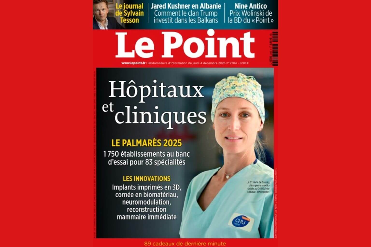 Voici le classement 2025 des hôpitaux et cliniques du Point