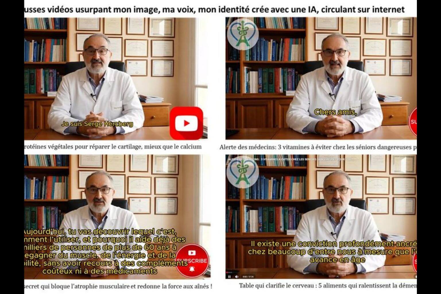 Un faux Pr Serge Hercberg en vidéo sur YouTube : les deepfakes comme arme de la désinformation médicale