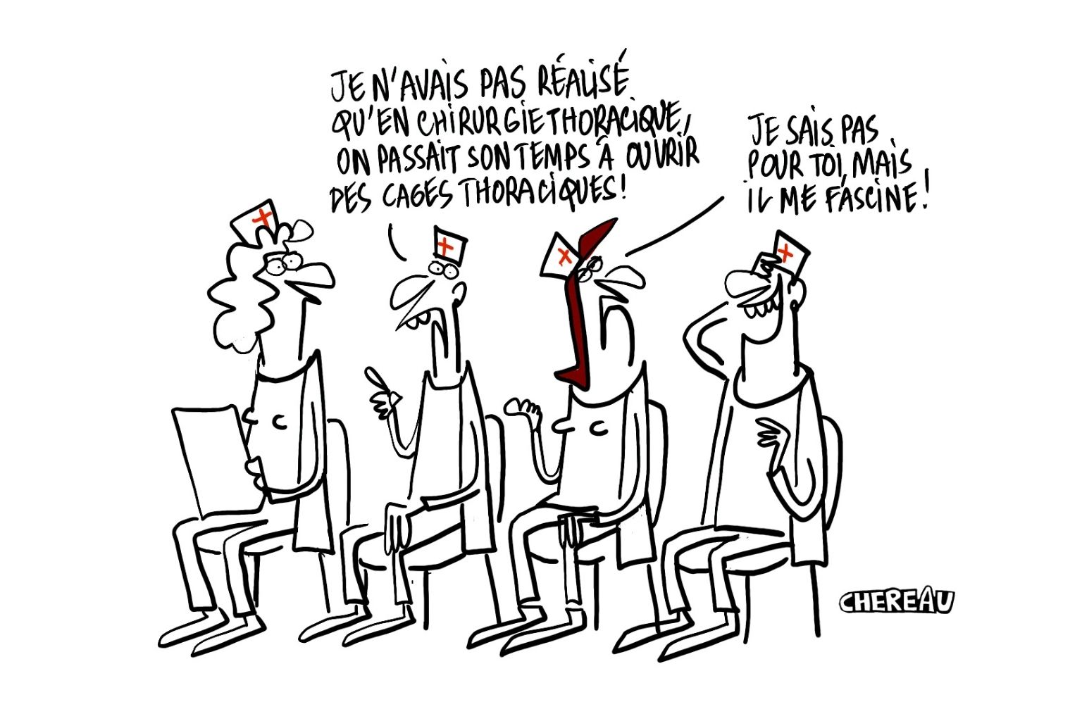 Le dessin du remords en salle de garde