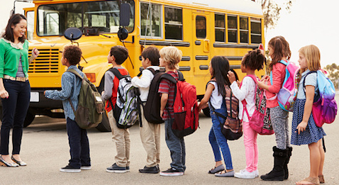 En rang et en groupe