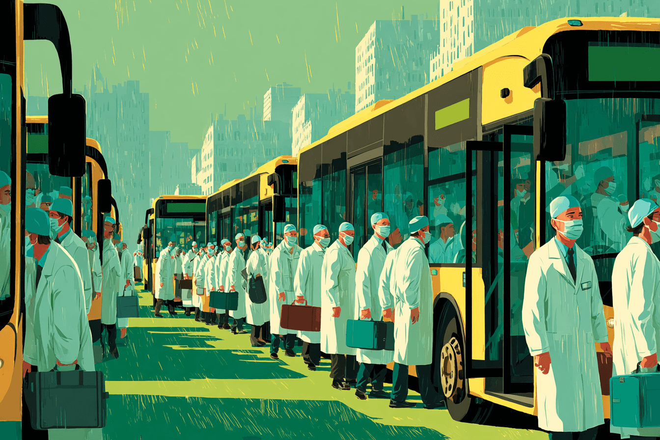 Plus de 1 000 médecins spécialistes sont exilés symboliquement en Belgique depuis hier