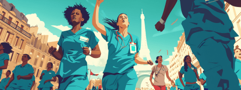 « Pas de soin pour les touristes olympiques », lance un collectif d’infirmières libérales, qui, elles aussi, veulent renégocier leurs tarifs
