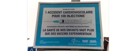 Les affiches de propagande anti-vaccination interdites par l’Etat