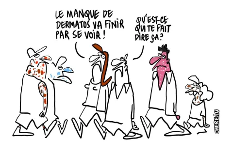 Le dessin du déficit en dermato, comme peau de chagrin