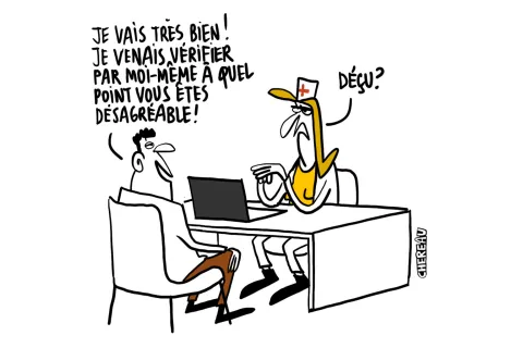 Le dessin du médecin sous contrôle qualité