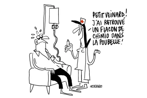 Le dessin du médicament qui part à la poubelle