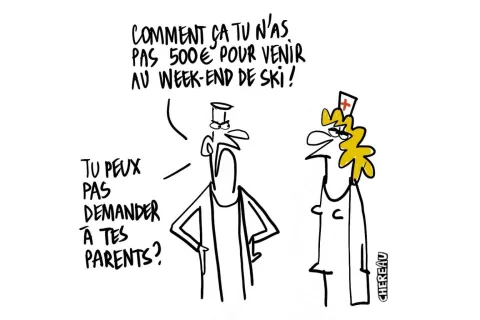 Le dessin du coût sauvage de la rentrée des étudiants en médecine