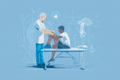 Douleur du genou : aucune différence entre kiné standard, placebo ou SMS