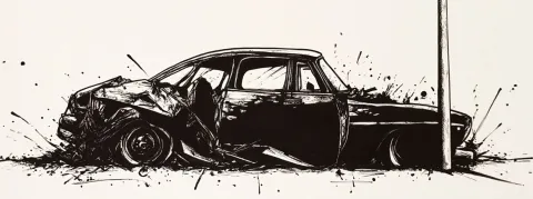 Un médecin fonce en voiture contre un poteau, pour se libérer d’un agresseur