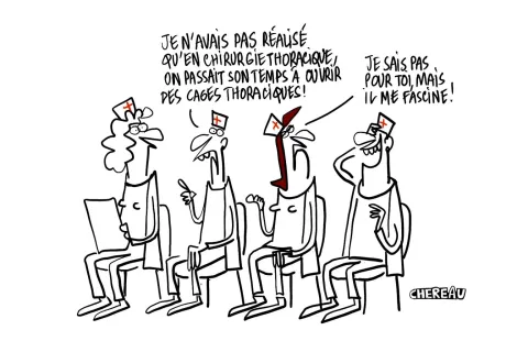 Le dessin du remords en salle de garde    