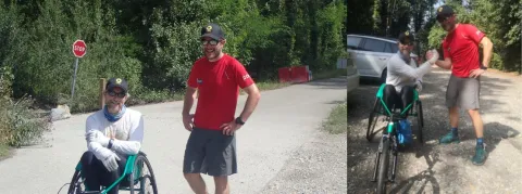 « Malgré ma sclérose en plaques, je vais tenter dimanche un record du monde de triathlon en duo avec mon neurologue, notre message : soignants, soignés, ensemble on peut aller plus loin »