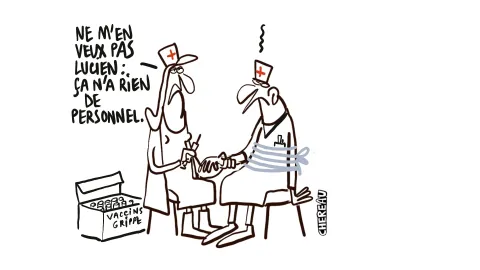 Le dessin du soignant pris en grippe