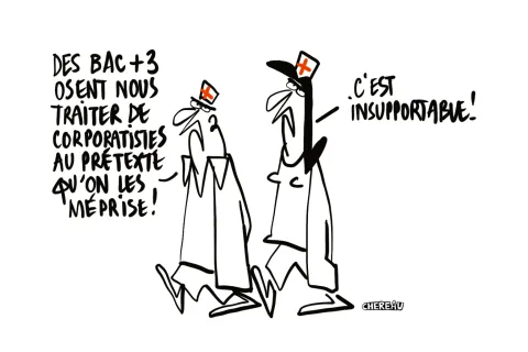 Le dessin du médecin allergique à la délégation de tâches 