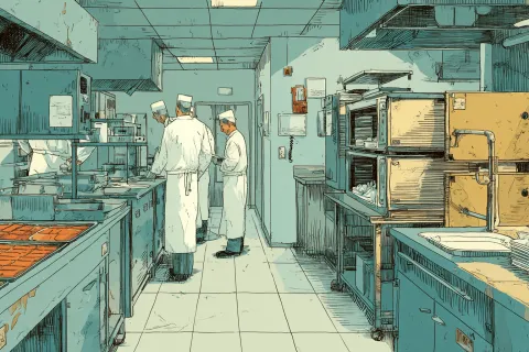 Moisissure, rouille, défaut d'étanchéité... La cuisine du CHU de Caen rappelée à l'ordre par l’État