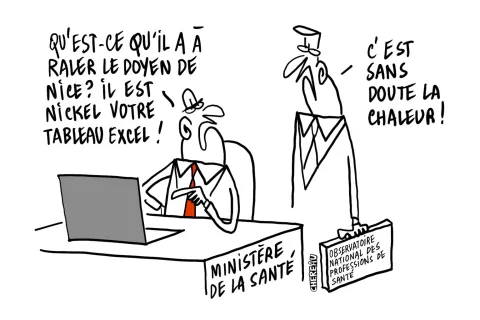 Le dessin du manque d'internes à l'appel pour cette rentrée