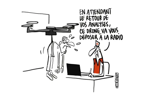 Le dessin du transport sanitaire aérien 