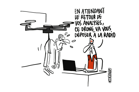 Le dessin du transport sanitaire aérien 