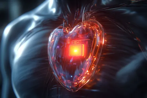 Un simulateur cardiaque de la taille d'un grain de riz, qui se pose sans opération