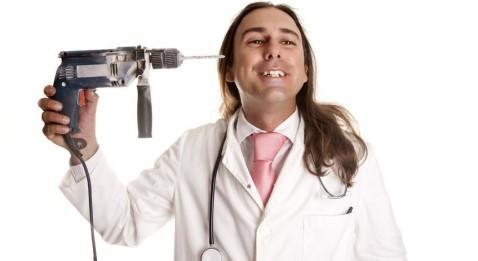 La perceuse du grand père utilisée pour les blocs !