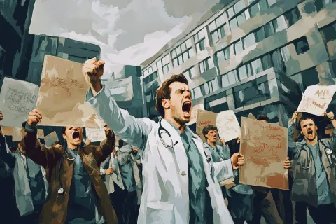 Les jeunes médecins britannique débutent une grève historique, le gouvernement a refusé d'augmenter leur salaire