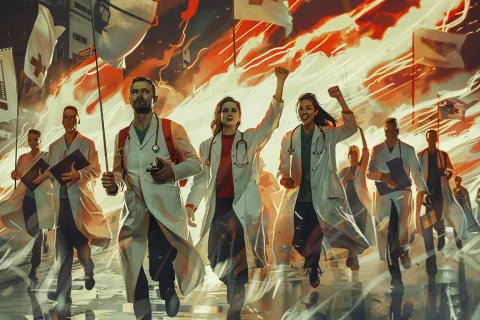 Grève aujourd'hui, manif demain : semaine de mobilisation chez les médecins ! 