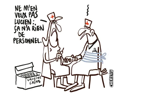 Le dessin du soignant pris en grippe