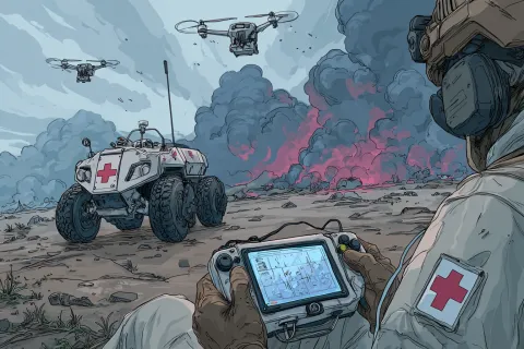 Sur le front ukrainien, des robots-médecins pour porter secours aux blessés