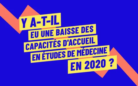 Y a-t-il eu une baisse des capacités d'accueil en études de médecine en 2020 ? 