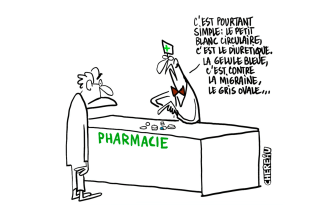 Le dessin du médicament en pièces détachées